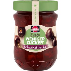 Fruchtaufstrich Schwartau Extra weniger Zucker, Schwarzkirsche
