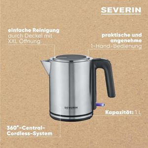 Produktbild für Wasserkocher Severin WK 3489, silber