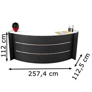 Produktbild für Empfangstheke Kerkmann Bari 3552, anthrazit / weiß