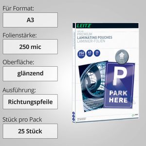 Produktbild für Laminierfolien Leitz 7491 iLAM UDT, DIN A3