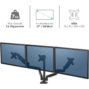 Produktbild für Monitorhalterung Fellowes Platinum, VESA 75x75 &amp; 100x100 mm