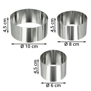 Produktbild für Tortenring Metaltex 204536010 Kochringe, backofenfest