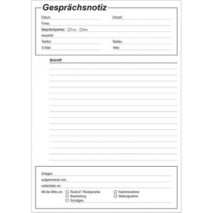 Gesprächsnotiz
