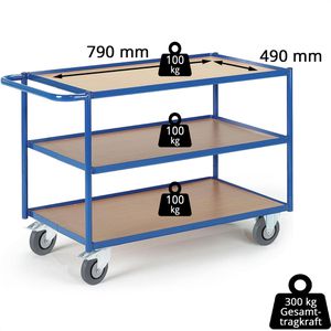Produktbild für Tischwagen Rollcart 08-7433, aus Metall &amp; Holz