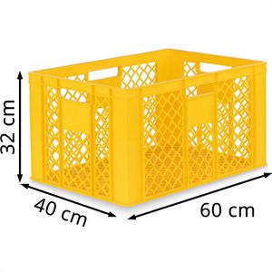 Produktbild für Eurobox Alpha-Paletten gelb, 61 Liter, lebensmittelecht