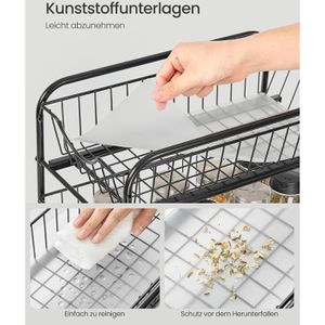 Produktbild für Küchenregal Songmics KCS017B02, schwarz, 2er Set