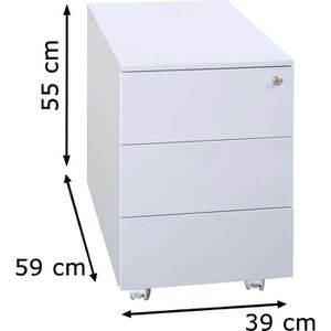 Produktbild für Rollcontainer G-Office EPS/PM3, aus Metall, lichtgrau