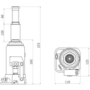 Produktbild für Stempelwagenheber Güde GSH 10T, 18042