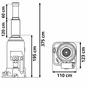 Produktbild für Stempelwagenheber Güde GSH 10T, 18042, hydraulisch