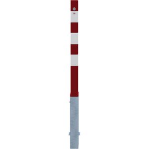 Produktbild für Absperrpfosten Schake 470NB+2, 2 Ösen, rot/weiß, aus Metall
