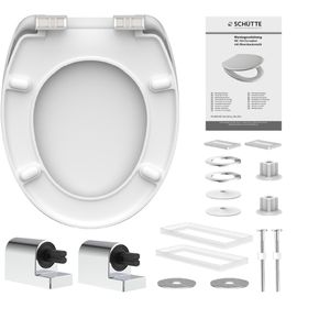 Produktbild für WC-Sitz Schütte White 82100, oval, aus Duroplast