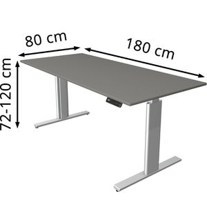 Produktbild für Schreibtisch Kerkmann Move 3 Tube, graphit / silber