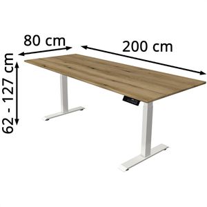 Produktbild für Schreibtisch Kerkmann Move 1 stable, asteiche / weiß