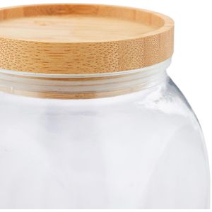 Produktbild für Vorratsglas Relaxdays 10030940 mit Bambusdeckel
