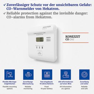 Produktbild für CO-Melder Hekatron KonexXt CO One, mit Batterie