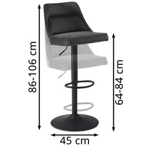 Produktbild für Barhocker Wohnling WL6.999, drehbar mit Lehne