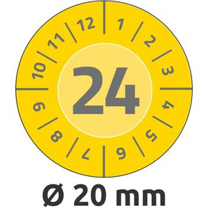 Prüfplaketten Zweckform 6943, mit Jahreszahl 2024