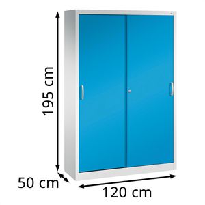 Produktbild für Werkzeugschrank CP-Möbel 2059-00, aus Metall, grau / lichtblau