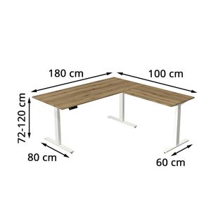 Produktbild für Schreibtisch Kerkmann Move 3, asteiche / weiß