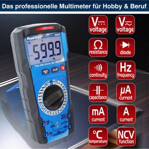 Produktbild für Multimeter PeakTech P 3349, digital, True RMS