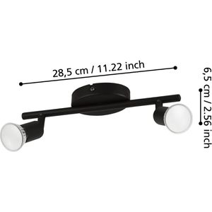 Produktbild für Deckenstrahler Eglo Buzz, schwarz mit LED