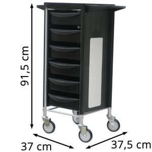 Produktbild für Friseurwagen Comair Stapelboy Silverline, schwarz
