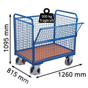 Produktbild für Transportwagen VARIOfit Kastenwagen, sw-800.404