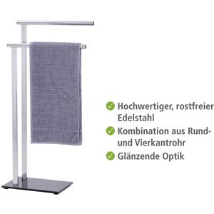 Produktbild für Handtuchhalter Wenko Lava 22090100, silber