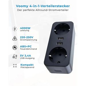 Produktbild für Steckdosenadapter Voomy Split X2, weiß