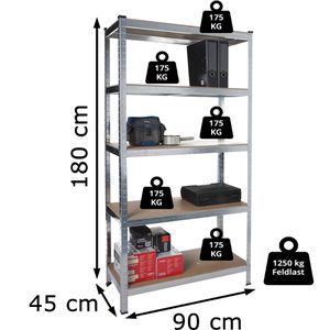 Produktbild für Schwerlastregal Karat 5 Holzböden