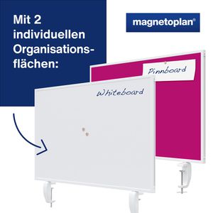 Produktbild für Tischtrennwand Magnetoplan VarioPin, 1108018, pink