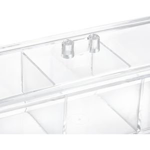 Produktbild für Teebox Relaxdays für Teebeutel, transparent, aus Kunststoff