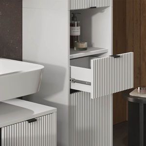 Produktbild für Badschrank Vicco Eliza, 4 Füße, weiß