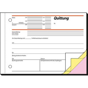 Produktbild für Quittungsblock Sigel SD023, fälschungssicher, MwSt. separat