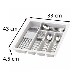 Produktbild für Besteckkasten Sossai Divio, weiß, aus Kunststoff