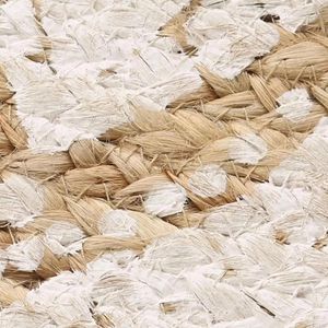 Produktbild für Teppich vidaXL Jute, rund, geflochten, Ø 150cm