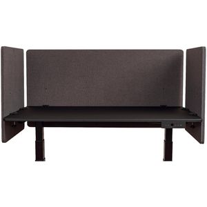 Produktbild für Tischtrennwand Luxor RCLM-BP-SG-120, schiefergrau