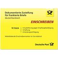 Einschreiben DeutschePost Unterschrift, national