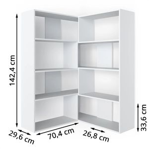 Produktbild für Bücherregal Vicco Laine, weiß