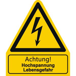 Hinweisschild Abtec ISO 7010 W012, Folie