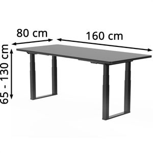 Produktbild für Schreibtisch FlexiSpot E7QB, schwarz / schwarz