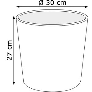 Produktbild für Übertopf Prosperplast Rato Round, anthrazit, Ø 30 x 27 cm