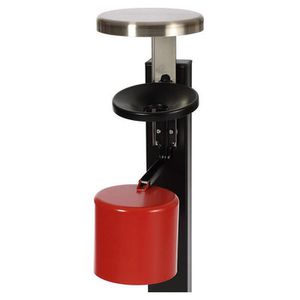 Produktbild für Aschenbecher TKG Rondo Senior, rot, Outdoor, mit Dach