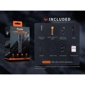 Produktbild für Taschenlampe Fenix PD40R V3.0, LED, aufladbar