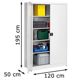 Produktbild für Werkzeugschrank Mauser MKST12/5/19, aus Metall, lichtgrau