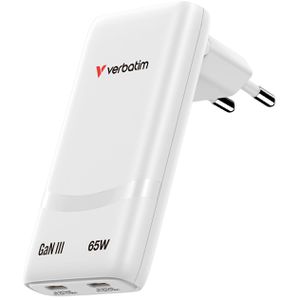 Produktbild für USB-Ladegerät Verbatim Fold n Go 32355, GaN, 65 Watt
