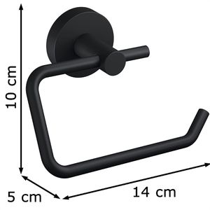 Produktbild für Toilettenpapierhalter Tesa Moon Black, schwarz matt