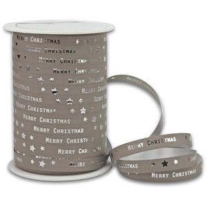 Produktbild für Geschenkband Präsent Merry Christmas, sandstein