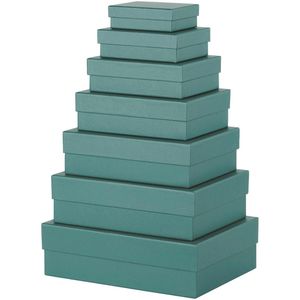 Geschenkbox Rössler-Papier Boxline, Set opal