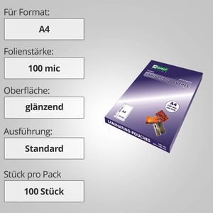 Produktbild für Laminierfolien D.RECT DIN A4